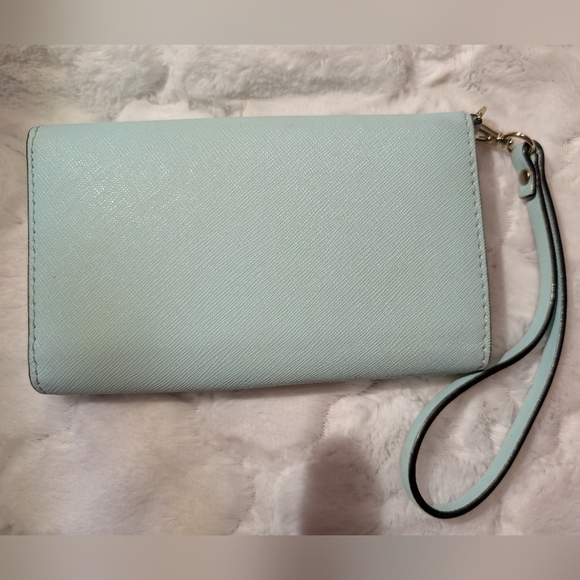 kate spade Light Seafoam Blue Wristlet Or Clutch - Picture 2 of 9